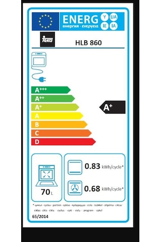 Teka HLB 830 SS Ankastre Fırın Siyah