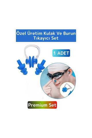 Premium Kaliteli Silikon Su Geçirmez Gürültü Önleyici Yıkanır Deniz Havuz Kulak Burun Tıkayıcı Set Çok Renkli
