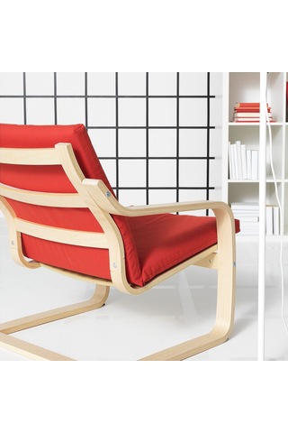 Sallanan Koltuk, Ekru-bej-vissle Kırmızı, Alçak Arkalıklı Beyaz