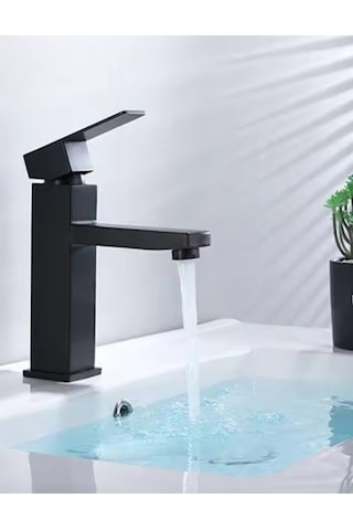 Rudi 602B Kare Lavabo Bataryası Siyah