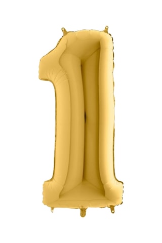 Gold Folyo Balon 1 Rakamı 40 CM