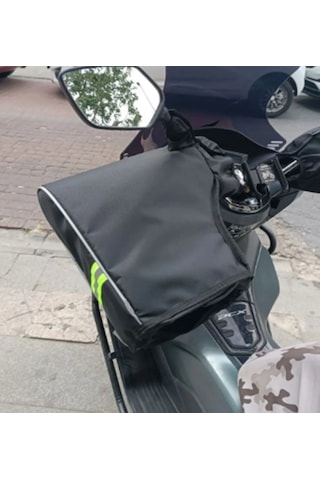 Motosiklet Rüzgarlığı - Reflektörlü El Koruma Rüzgarlık Kalın Model Soğuktan Ve Rüzgardan Ellerinizi Korur Siyah