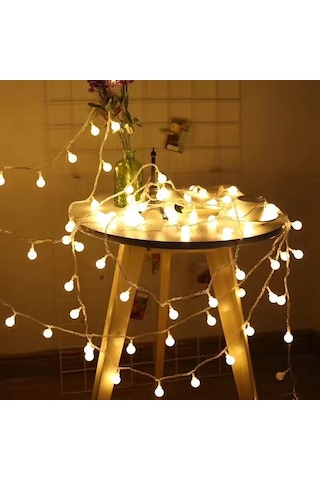 2 metre Pilli Led Işıklı Ampul Toplar Animasyonlu Dekoratif Aydınlatma