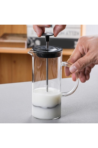 Homyl Fransız Basın Kahve Makinesi Dayanıklı Cam Ev Siyah Siyah