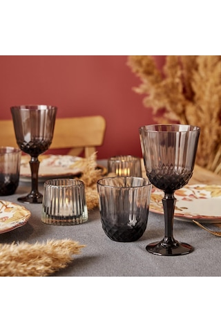 Bella Maison Colore Kesme Bardak-kadeh Seti 12'li Antrasit