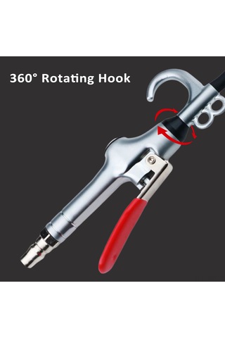 Symbee Yüksek Hacimli Paslanmaz Çelik Araç Temizleme Üfleyicisi, 360 Dönebilir Kancalı, Hava Sızdırmaz