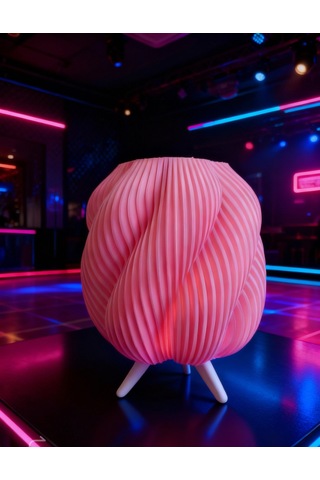 Dekoratif Modern Tasarımı İle Pembe Renk Abajur Ev, Cafe, Restorant Otel Pembe