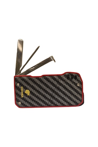 Soft Flame Karbon Desenli-kırmızı Metal Pipo Çakmağı - Tr7877