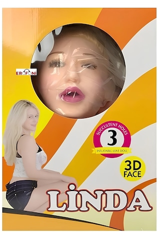 Erofoni Linda Büyük Boy Sesli Sarı Saçlı Realistik 3 İşlevli Titreşimli Kaliteli Şişme Bebek Kadın Manken