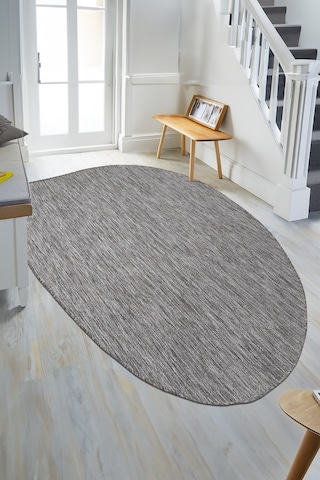 Konfor Halı Tema 9035 Gri Sisal Hasır İç Dış Mekan Kilim Dekoratif Bahçe Balkon Salon Halısı Gri