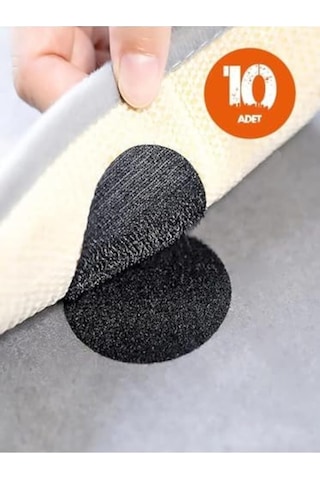 Youmesho 10'lu Halı Kilim Koltuk Örtüsü Sabitleyici Kaydırmaz Cırt Yıkanabilir Kendinden Yapışkanlı