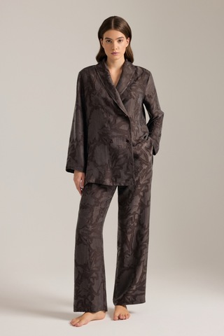 Aker Kahverengi Dokulu Beli Lastikli Pijama Altı Kahverengi Kahverengi
