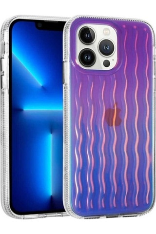 Apple Uyumlu iPhone 14 Pro Max Kılıf Kabartmalı Dalga Tasarımlı Silikon Zore İsmira Kapak No10
