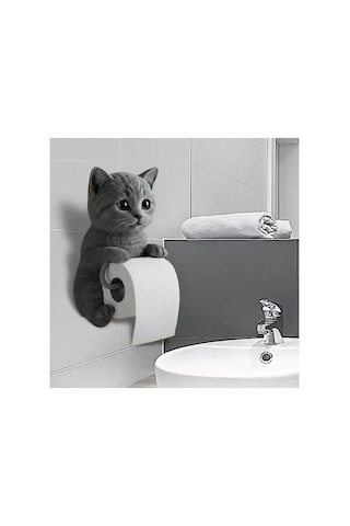 Kedi Tasarımlı Tuvalet Kağıtlığı Evimdeyokyok
