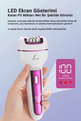 3 İn 1 Elektrikli Epilatör Tıraş Makinesi Bacak Koltukaltı Epilas