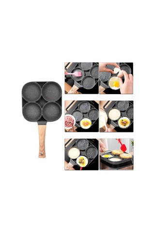 Dört Bölmeli Yumurta Kızartma Tavası Koyu Gri Diğer