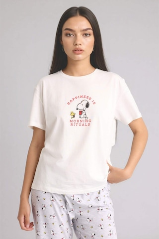 Defacto Snoopy Regular Fıt Kısa Kollu 2li Takım G8320ax26spgr93 Gri-gr93