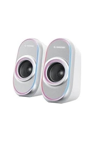 Rampage Rms-x3 2.0 6w Bluetooth Özellikli Beyaz Multimedia Rgb Işıklı Gaming Usb Speaker Kdo