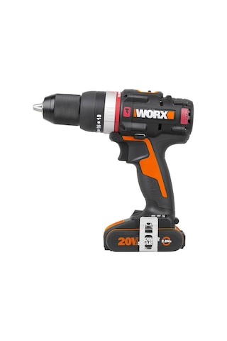 Worx WX-JCR 20Volt 2.0Ah Li-ion Çift Akülü Kömürsüz Profesyonel Darbeli Matkap Vidalama