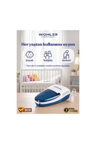 Wohler Kompresörlü Nebülizatör Hava Buhar Makinesi