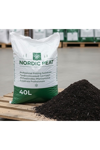 İthal Torf+organik Gübre+perlit Karışımı Nordic Peat 40 Litre İç&dıs Mekan Toprak 1