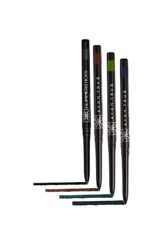 Avon Glimmersticks Blackest Black Cosmic Brown Emerald ve Starry Night Blue Göz Kalemi Paketi