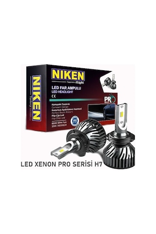 Niken H7 Led Xenon Pro Seri 4000 Lümen 6000K Beyaz Kısa Kasa 127117215067 Niken H7 Led Xenon Pro Seri 4000 Lümen 6000K Beyaz Kısa Kasa 127117215067