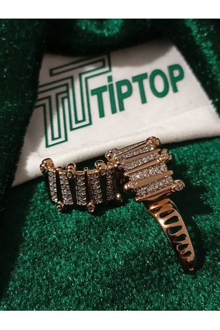 Tiptop / Lumina Atelier Zirkon Çelik Küpe Bakır