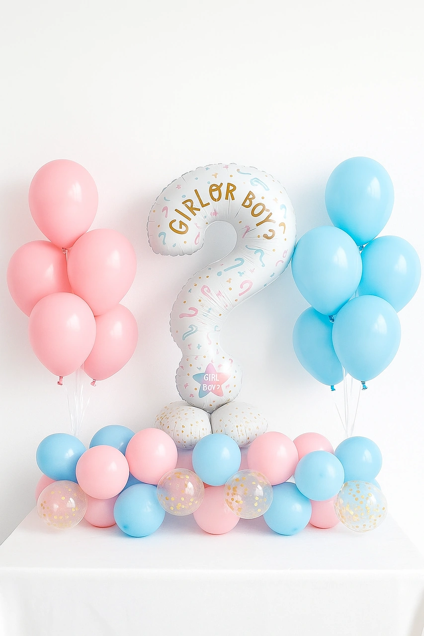 Folyo Balon Soru İşareti 60x110cm Cinsiyet Partisi Ayakta Durabilen Cinsiyet Partisi Temalı Folyo Balon Diğer