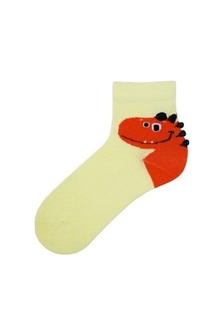 Brz Kids 3D Dinazor Desenli Erkek Çocuk Çorabı 3Lü Set