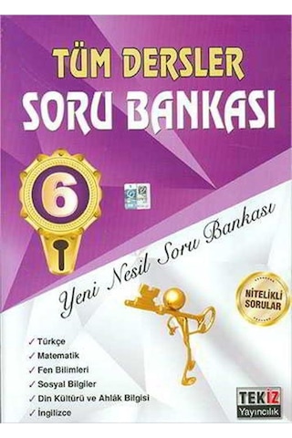 Tekiz 6.Sınıf Tüm Dersler Sözel Sayısal Soru Bankası Tekiz 6.Sınıf Tüm Dersler Sözel Sayısal Soru Bankası