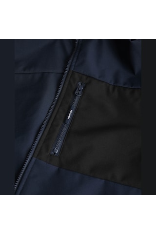 Jack & Jones Erkek Fermuarli Kapüsonlu Softshell Mont - Lupo - 12298689 Sky Captain