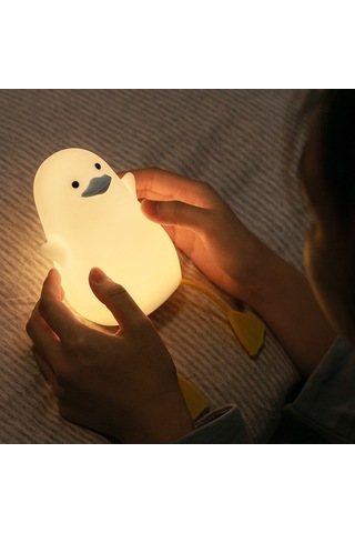 Soulader Sensörlü Ördek Şeklinde Dekoratif Gece Lambası Işığı Beyaz
