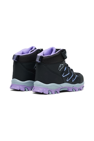Tonny Black Çocuk Unisex Siyah Lila Rahat Kalıp Renkli Taban Bot Tbns010 431 Siyah Lila Siyah - Lila