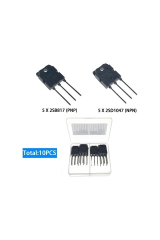 Wangxi 10 Adet To-3p Transistör Seti 2sd1047 2sb817 Yüksek Güçlü Bjt