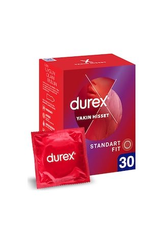 Durex Yakın Hisset Standart Fit Prezervatif 30'lu