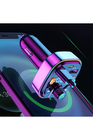 Suntek Bluetooth Fm Verici Hızlı Şarj Desteği Usb Disk Pd 2