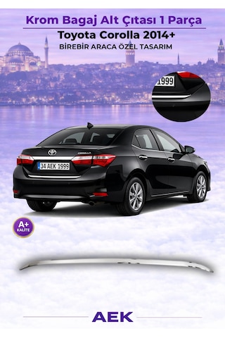 Toyota Corolla Bagaj Alt Çıta 2014- Paslanmaz Çelik