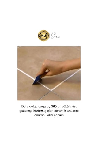 Premium Fayans Arası Siyah Hazır Derz Dolgu Gaga Uç Tüp Mermer Mutfak Banyo Zemin Duvar Onarıcı