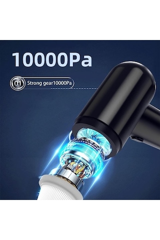 Maoyaya Siyah Kablosuz Araba Elektrikli Süpürge, Yüksek Güçlü Mini El Süpürgesi, Otomatik Ev Süpürge Siyah