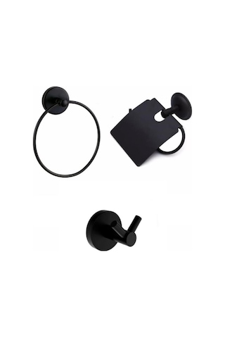 Boheme Siyah Üçlü Aksesuar Seti Siyah