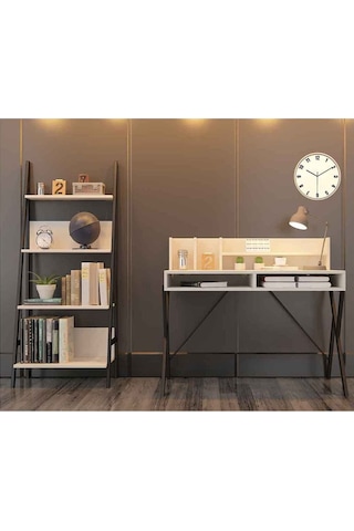 Avmpark Avmpark Yanke Çalışma Masası+Kitaplık Aytaşı