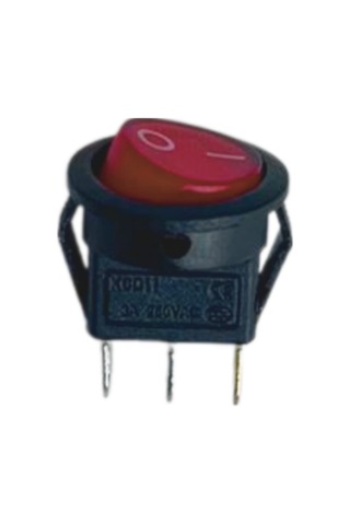 Mini Yuvarlak On-off Işıklı Anahtar 3 Pin Switch 10 Adet