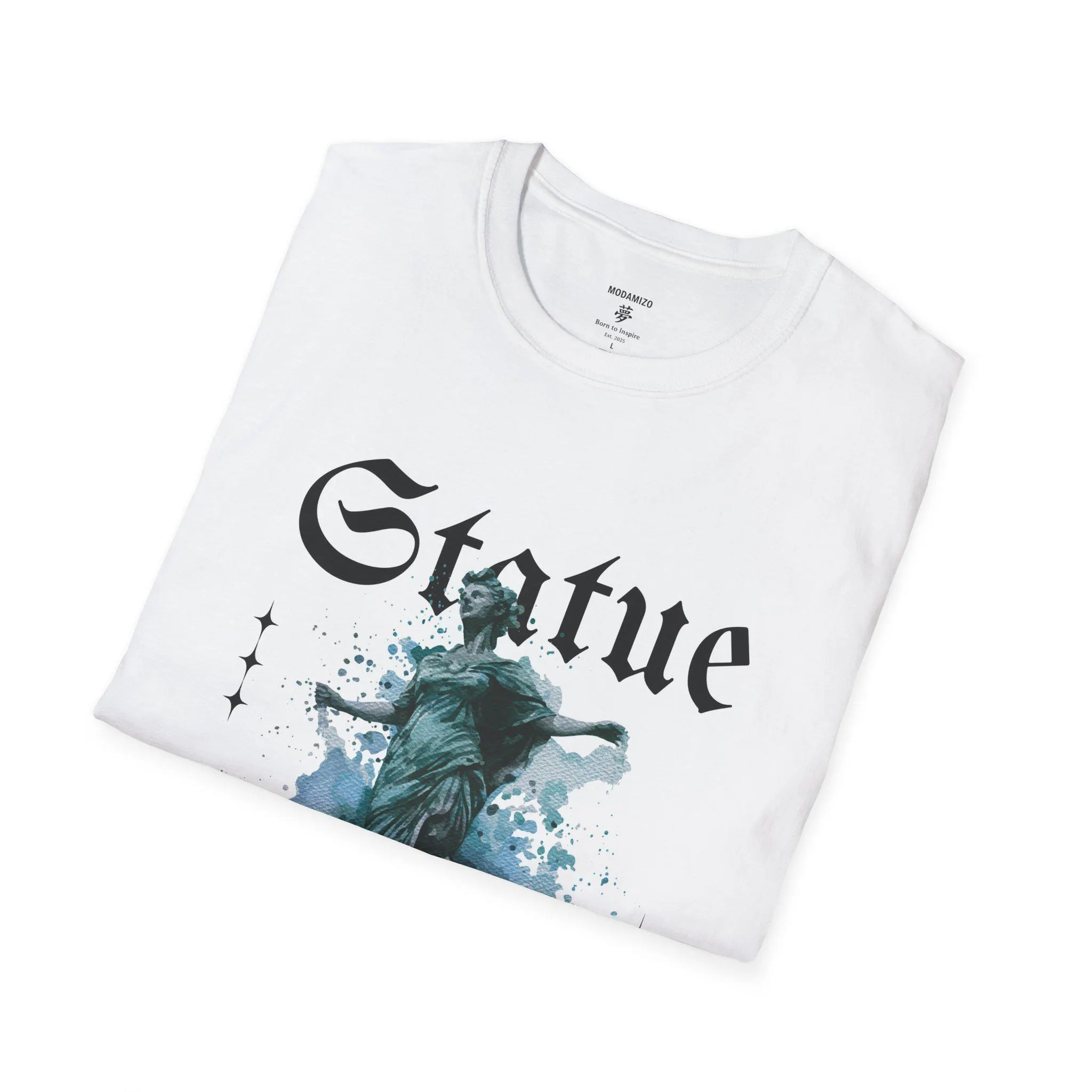 Sanatsal Heykel Grafik Tişört: Unisex Yumuşak Pamuk