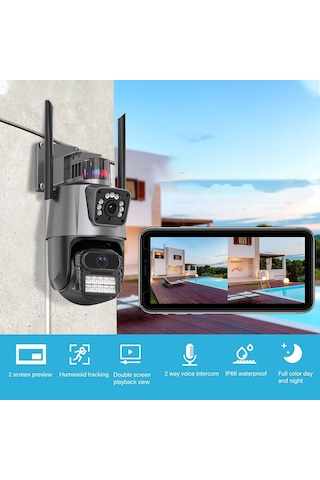 Ultratekno Cmr7 8mp Ptz Dış Mekan Full Hd Wifi Kamera Su Geçirmez