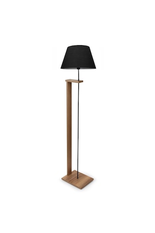 Homing Pi Ahşap Gövdeli Siyah Kumaş Başlıklı Lambader Ayd-3130