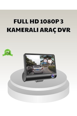 Araç Dvr Kamerası 3 Lü 170 Geniş Açılı Full Hd Ve Park Destekli 98007355