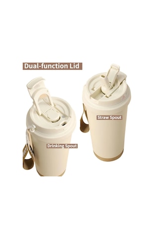 Büyük Kapasiteli Seramik Termoslar Yeniden Kullanılabilir Çift Diğer Beyaz