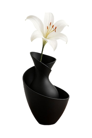 Spiral Formda Modern Vazo-fibrika Store Siyah