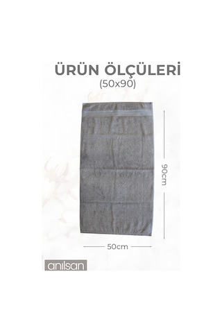 6'lı Boncuk Bej El Havlusu - 50x90 Cm, 225 Gr, %100 Pamuk, Spa Ve Otel Havlusu, Günlük Kullanıma Uygun Bej